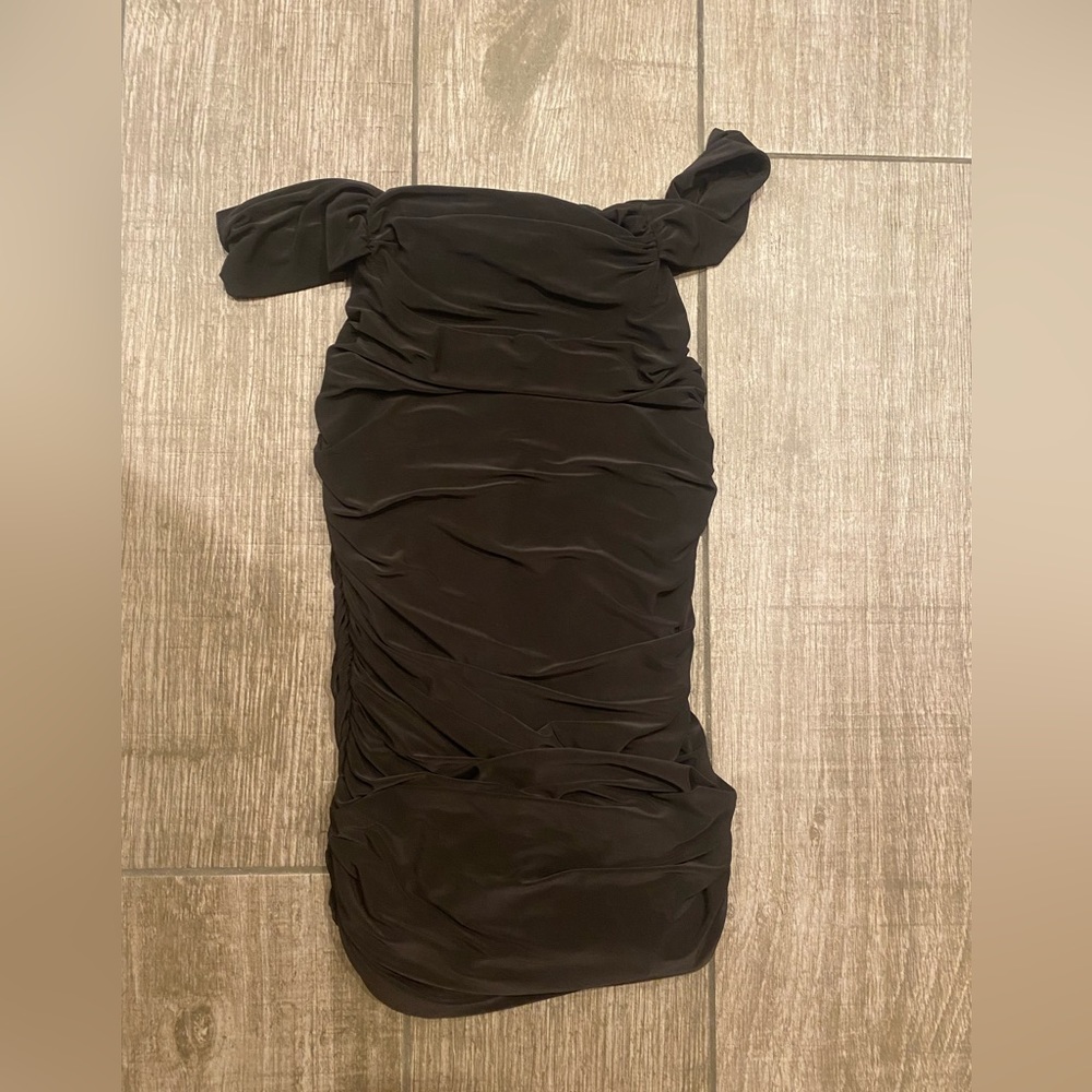ASOS Black Ruched Mini Dress - Picture 5 of 6
